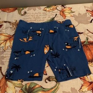 Carter's Blue Pajama Shorts with Orange Accents